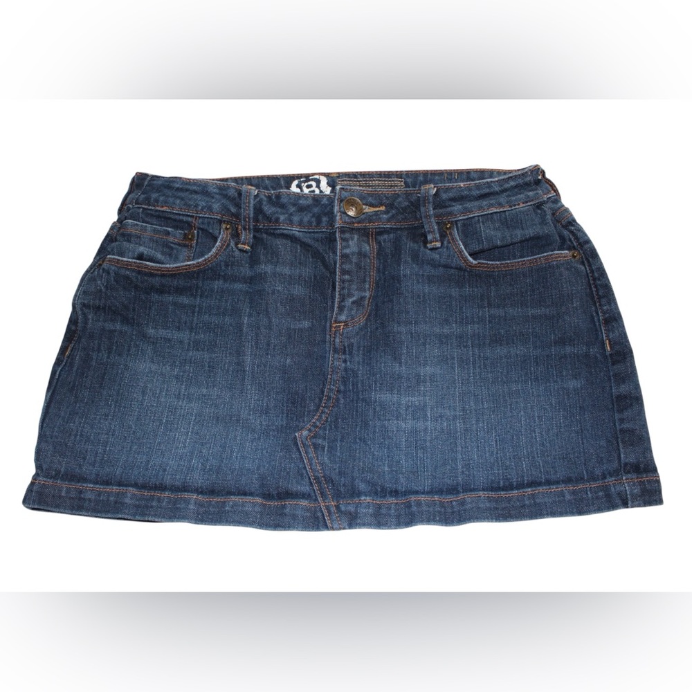 Bullhead Y2K Denim Mini Skirt Size 9 Dark Wash PacSun
